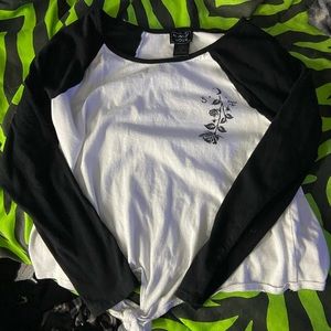 Midnight hour long sleeve crop top